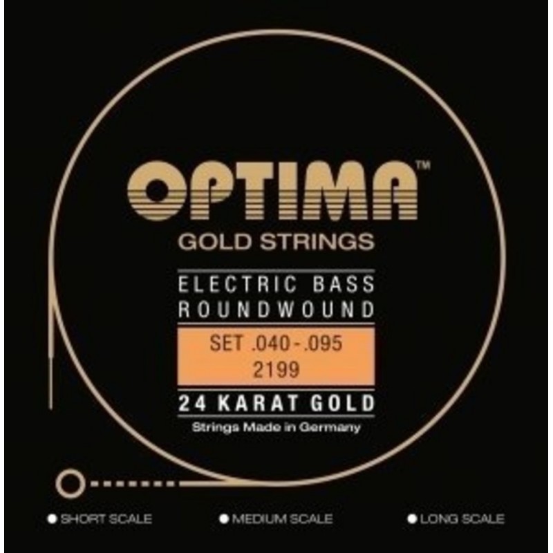 Optima 7166722 Struny do basu Gold Strings Round Wound